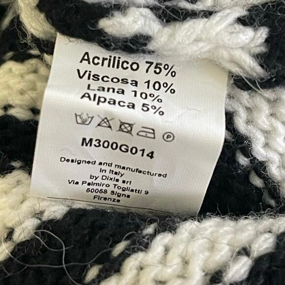 Dixie Sweater Women's Small Striped CIAO Graphic Cropped Made in Italy - Picture 4 of 5